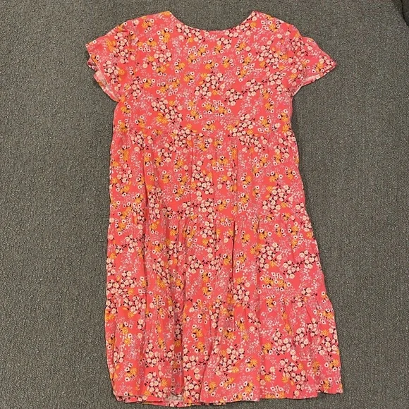 Gap Kids punk floral butterfly sleeve woven tiered dress size 8 - Picture 3 of 6